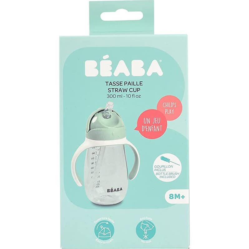 Béaba Taza con Pajita Verde Salvia 300 ml