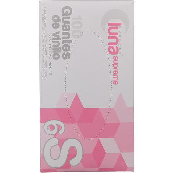 Omare Luna Guantes Vinilo sin Polvo Talla S 100 uds