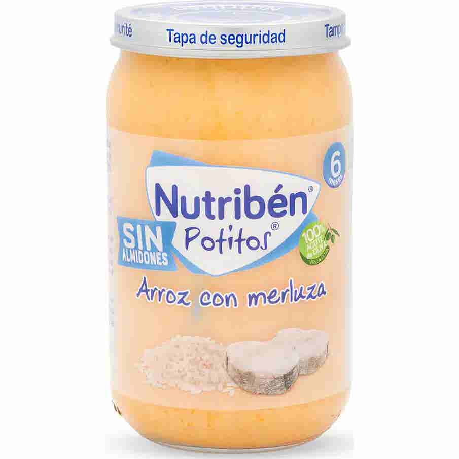 Nutribén Potitos Sin Almidones Arroz con Merluza +6m 235g