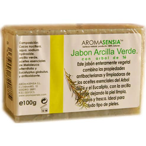 Aromasensia Verde Jabón Arcilla Con Árbol De Té 100G - Imagen 3