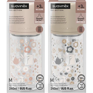 Suavinex Biberón T. Redonda Silicona 3P +3m 270ml 1ud