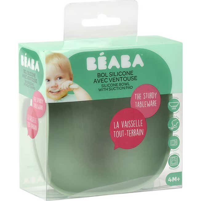 Béaba Bol Silicona con Ventosa Verde Salvia 1 ud