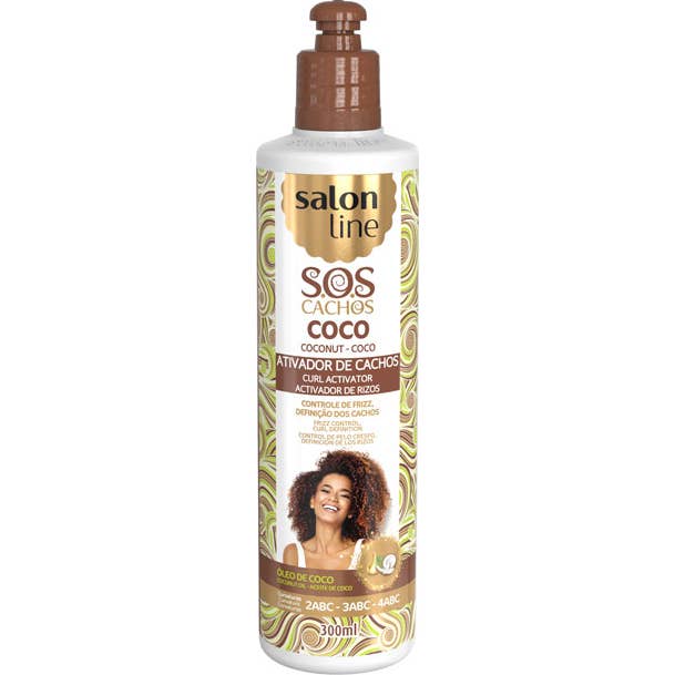 Salon Line Activador Rizos Sos Cachos Aceite Coco 300 ml
