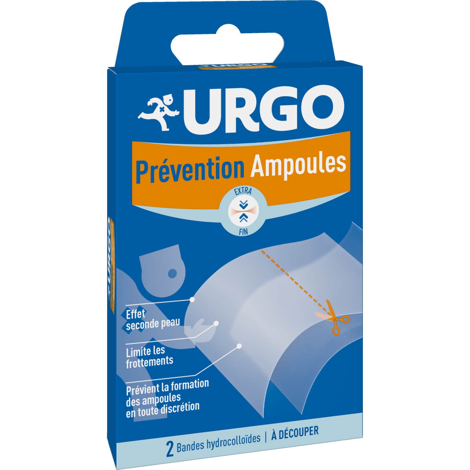 Tiras hidrocoloides para la prevención de ampollas Urgo - Cortar. Caja de 2.