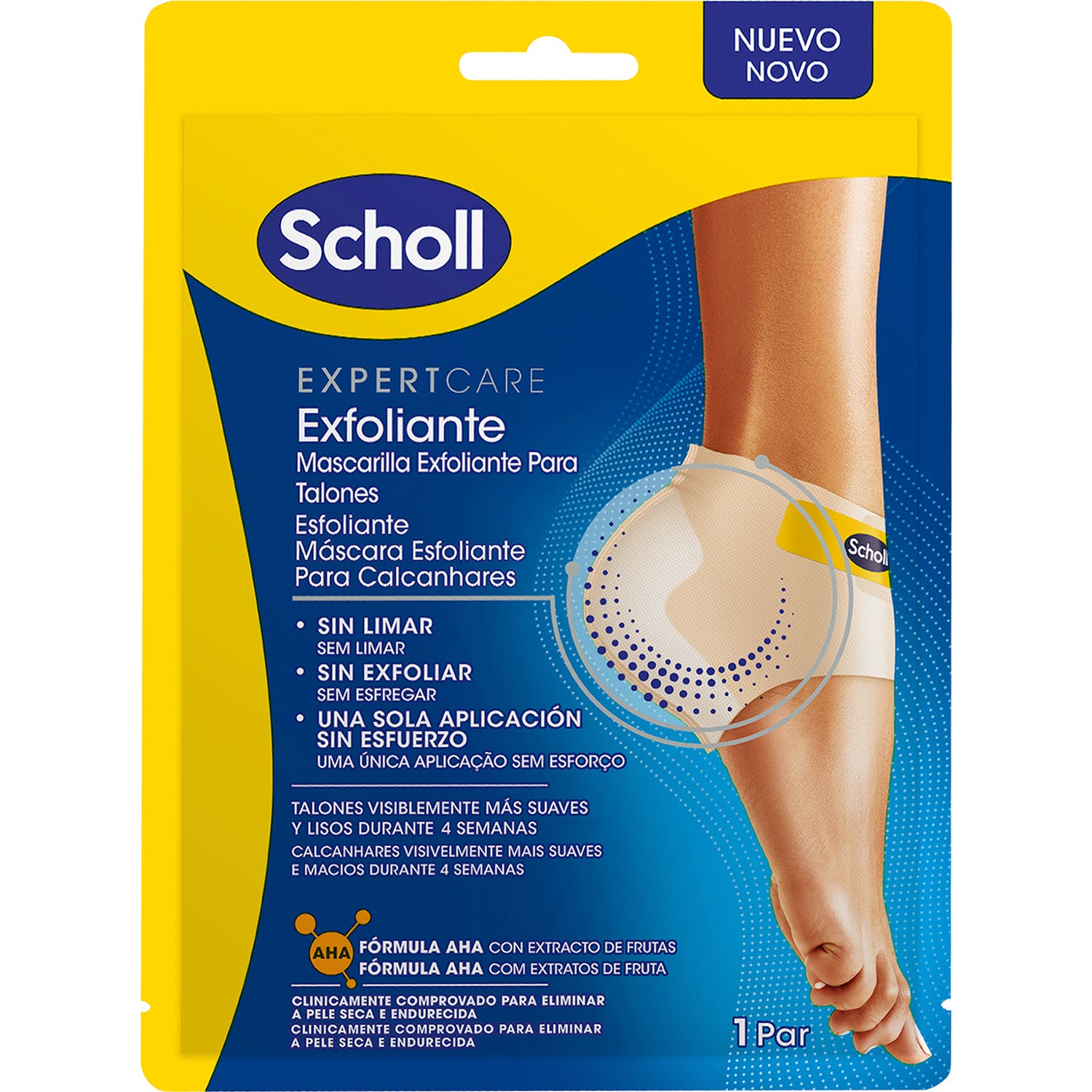 Scholl Mascarilla Exfoliante Talones 1 Par