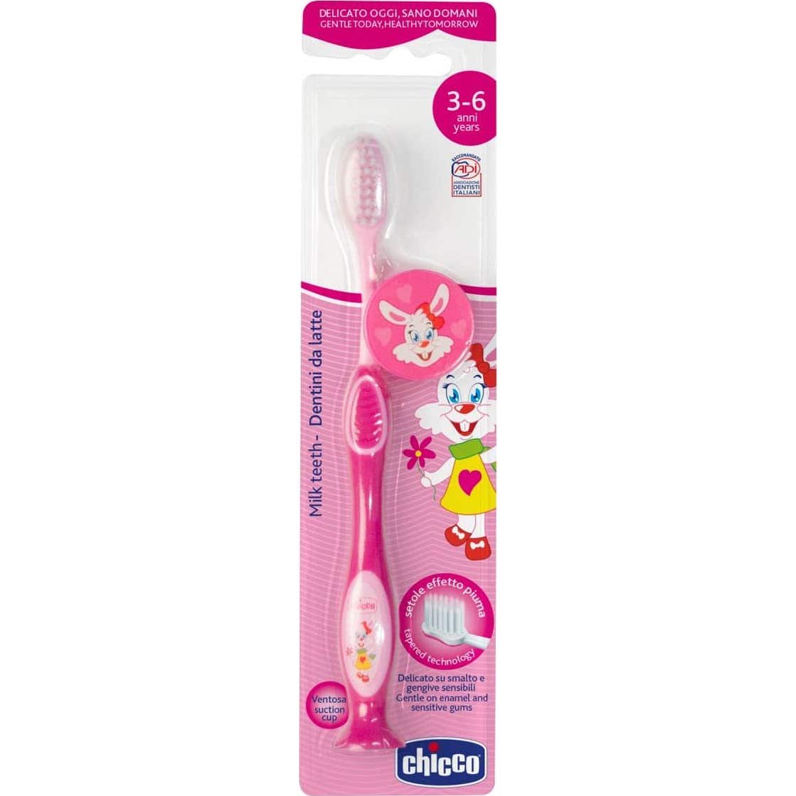 Escova Chicco 3Y-6Y Pink