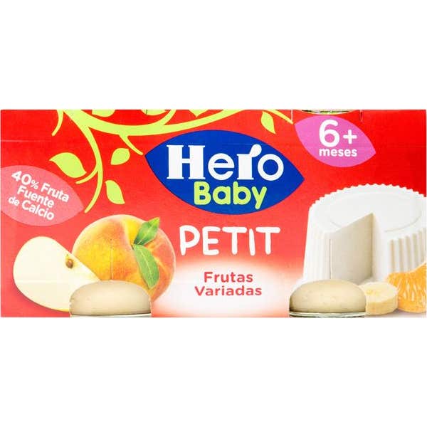 Hero Baby Petit Queso Fresco Frutas Variadas 2x80g