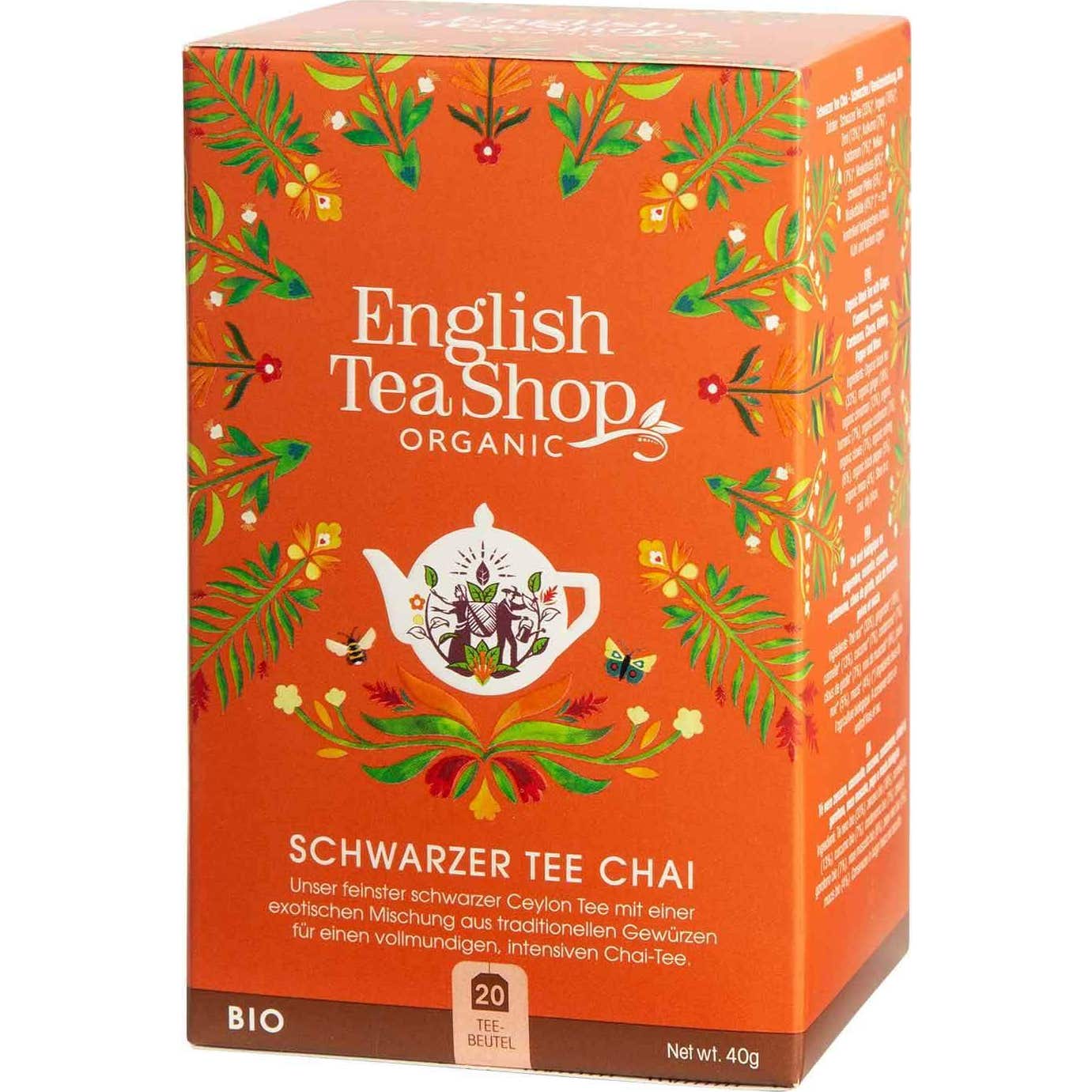 English Tea Shop Té Negro Chai Infusiones Bio 20 Sobres
