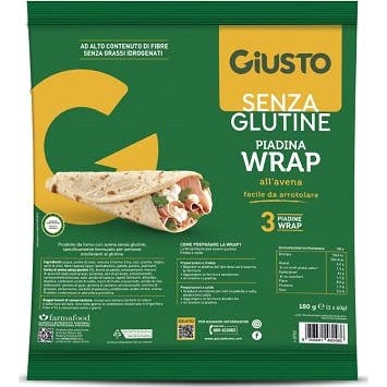 Giusto Sin Gluten Wrap Avena Bio 3x60g