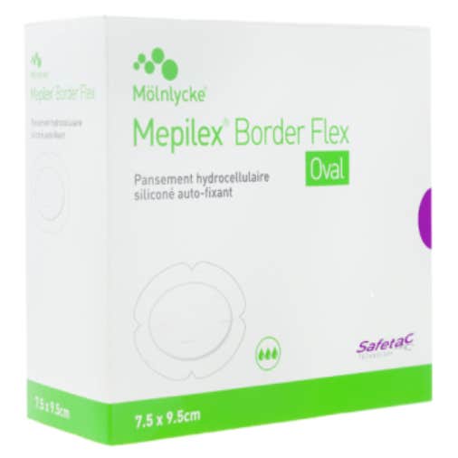 Mepilex Flex Edge Oval7.5X9.5Cm 16