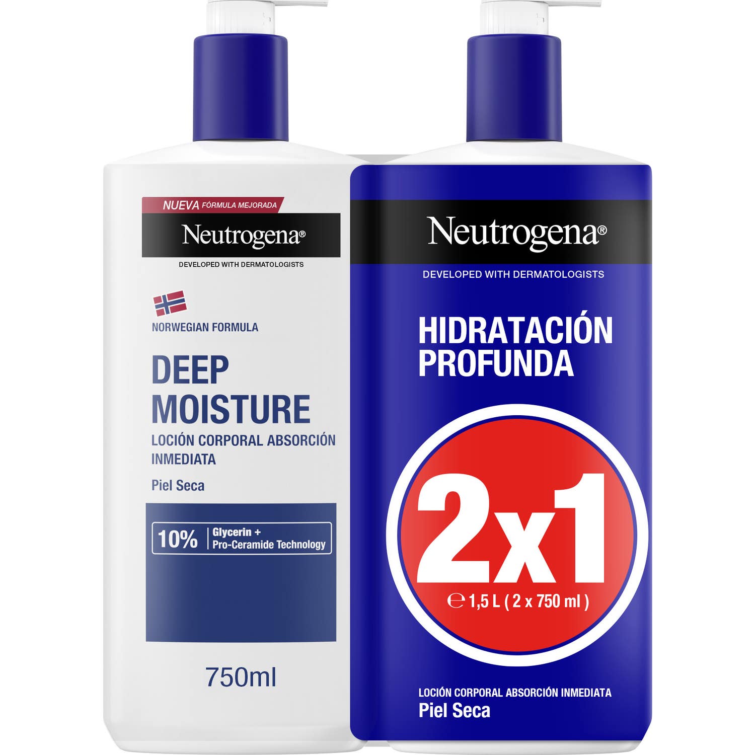 Neutrogena Pack Hidratación Profunda Piel Seca 2x750ml
