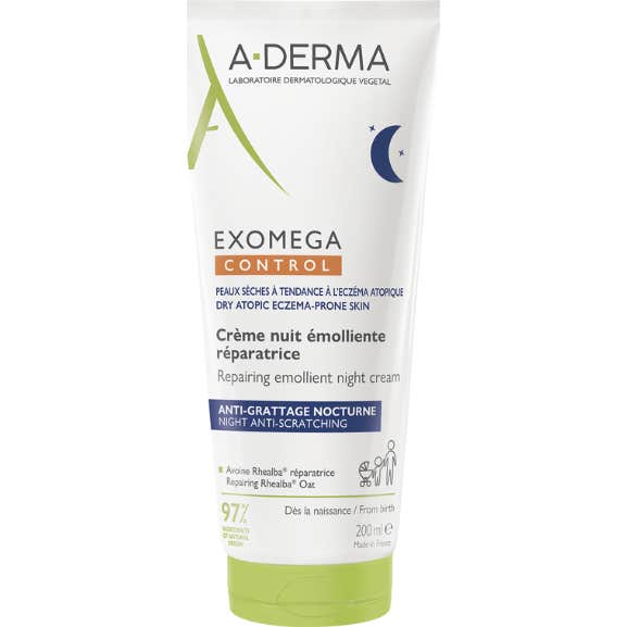 A-Derma Exomega Control Creme Noite Emoliente Reparador 200ml