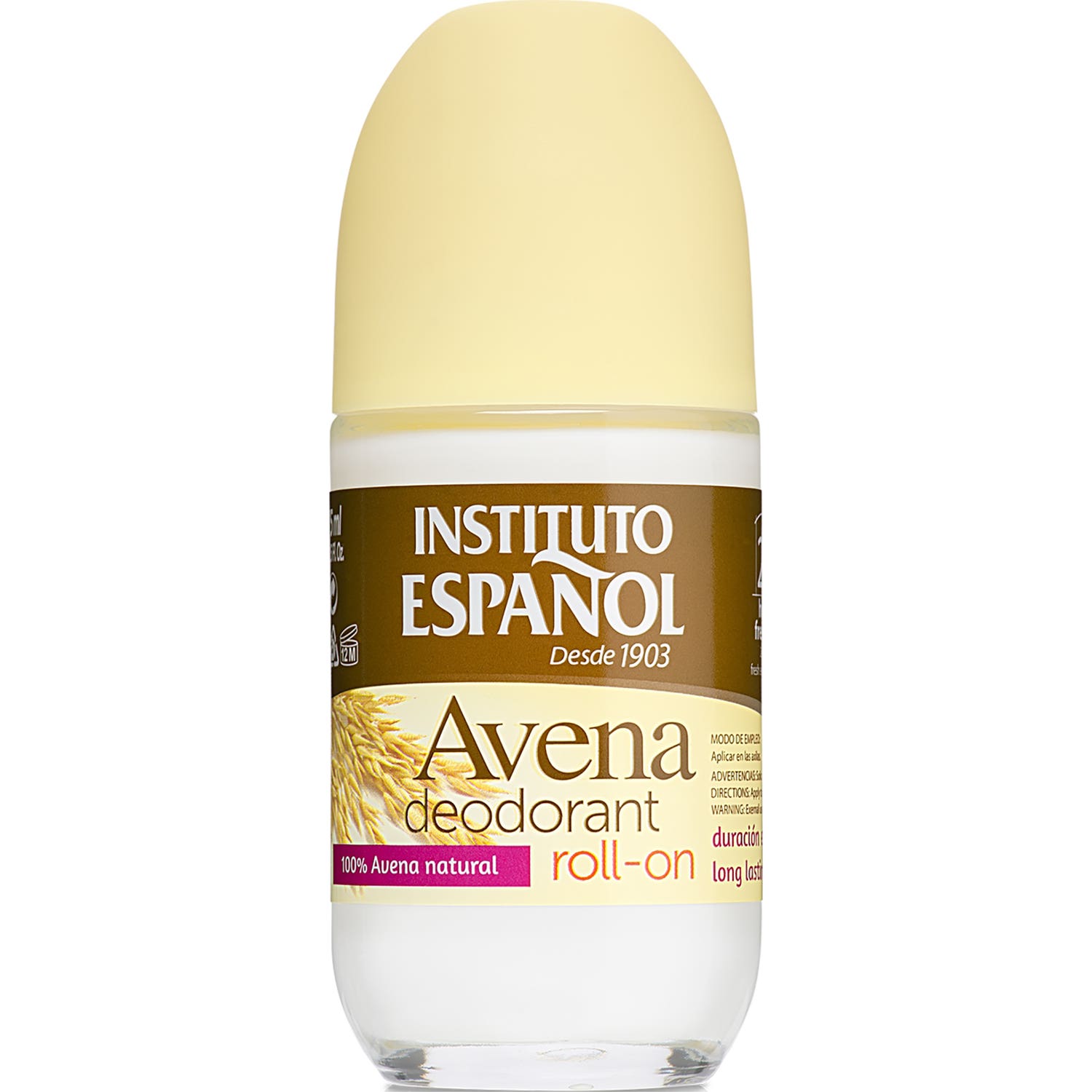 Rolo De Desodorante De Aveia Do Instituto Espanhol Em 75 ml