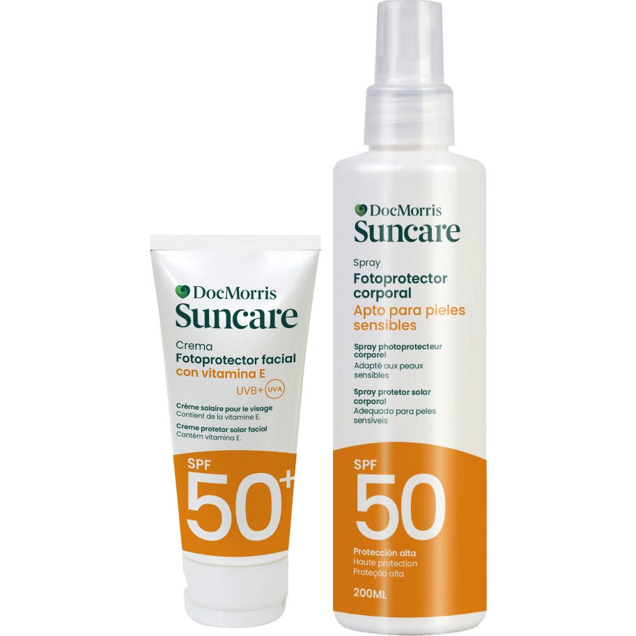 DocMorris PackSuncare Crema Facial SPF50+ 50ml +Spray Corporal SPF50 200ml