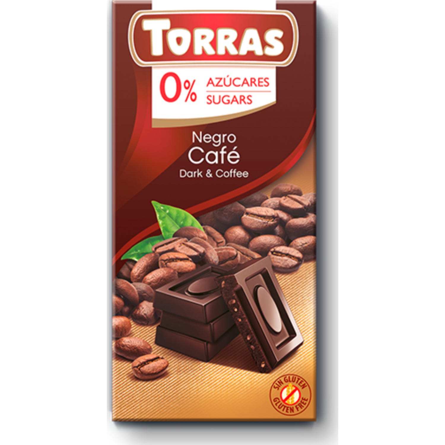 Torras Chocolate Negro Café sin Gluten sin Azúcar 75g