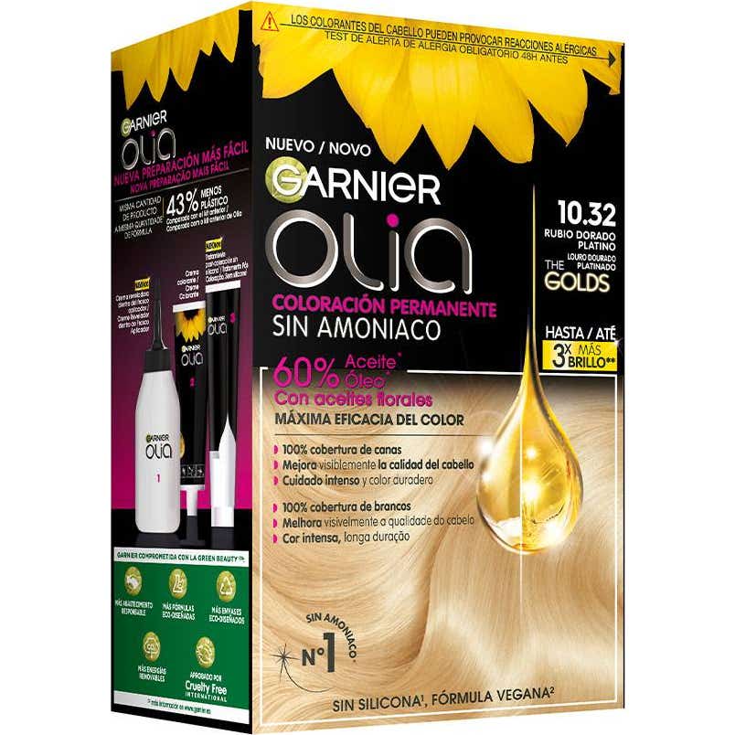 Garnier Olia Coloración Permanente Nº10,32 Dorado Platino 54ml