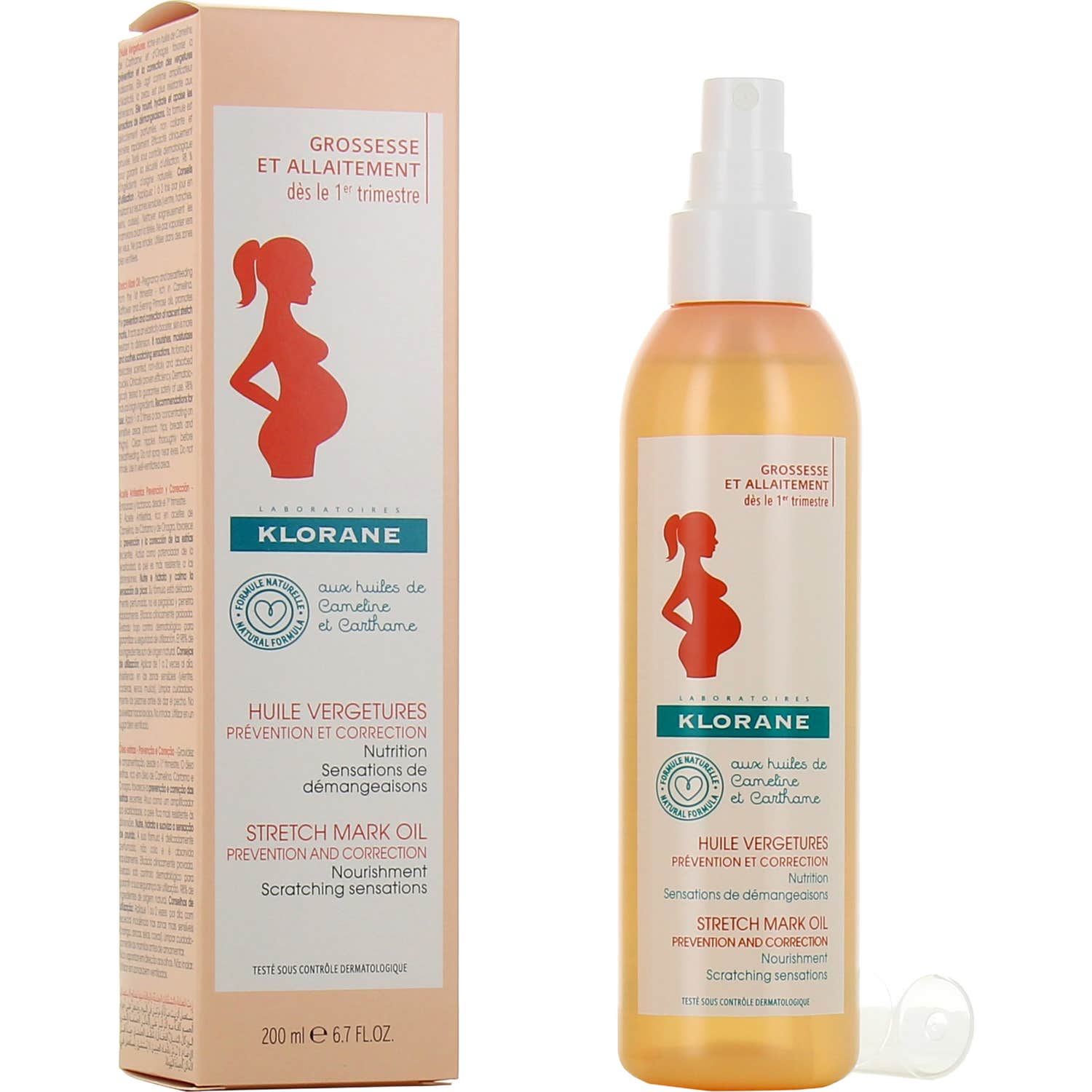 Aceite para el cuidado de las estrías Klorane 200 ml