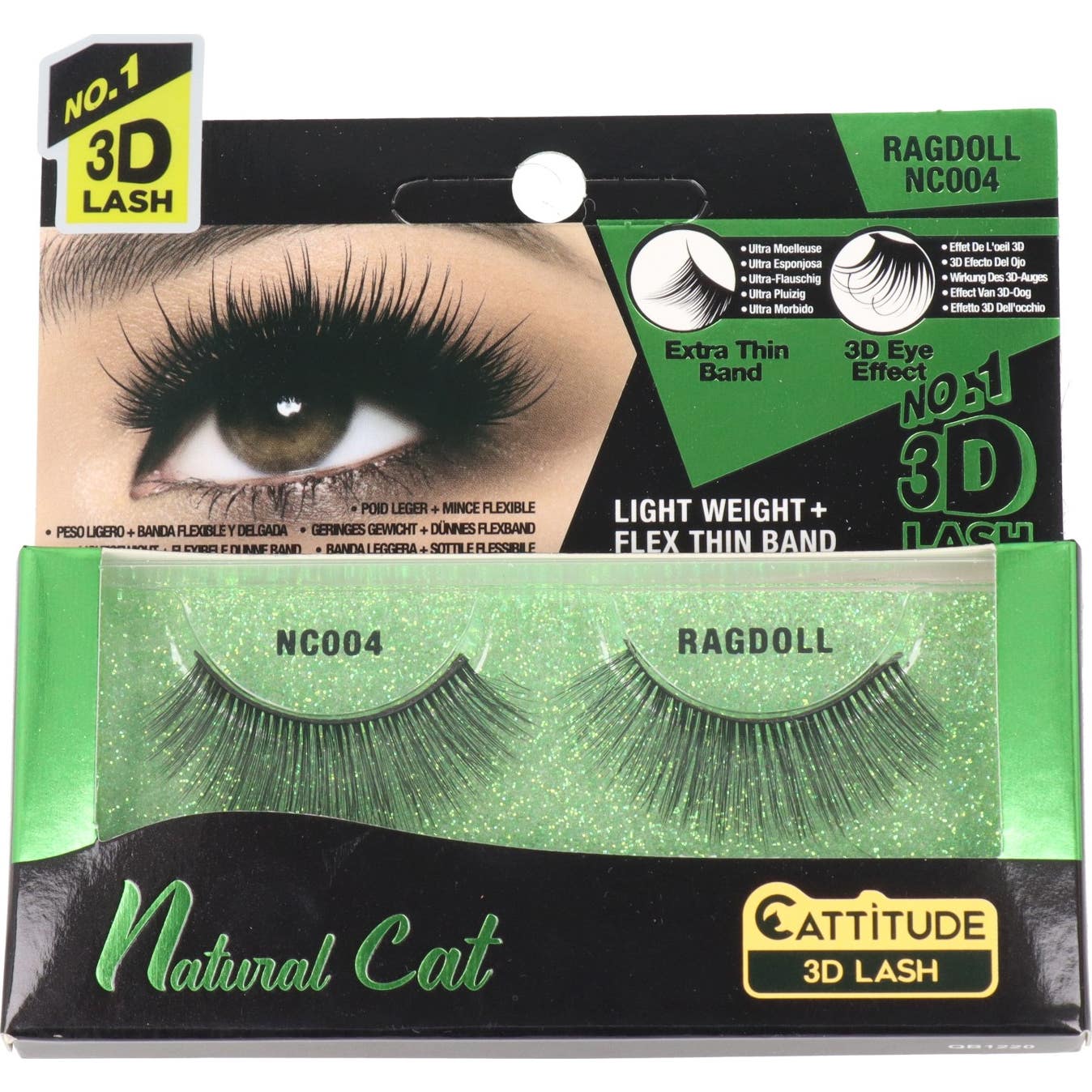 Ebin New York Natural Cat Cattitude 3D Lash Ragdoll 1 Par