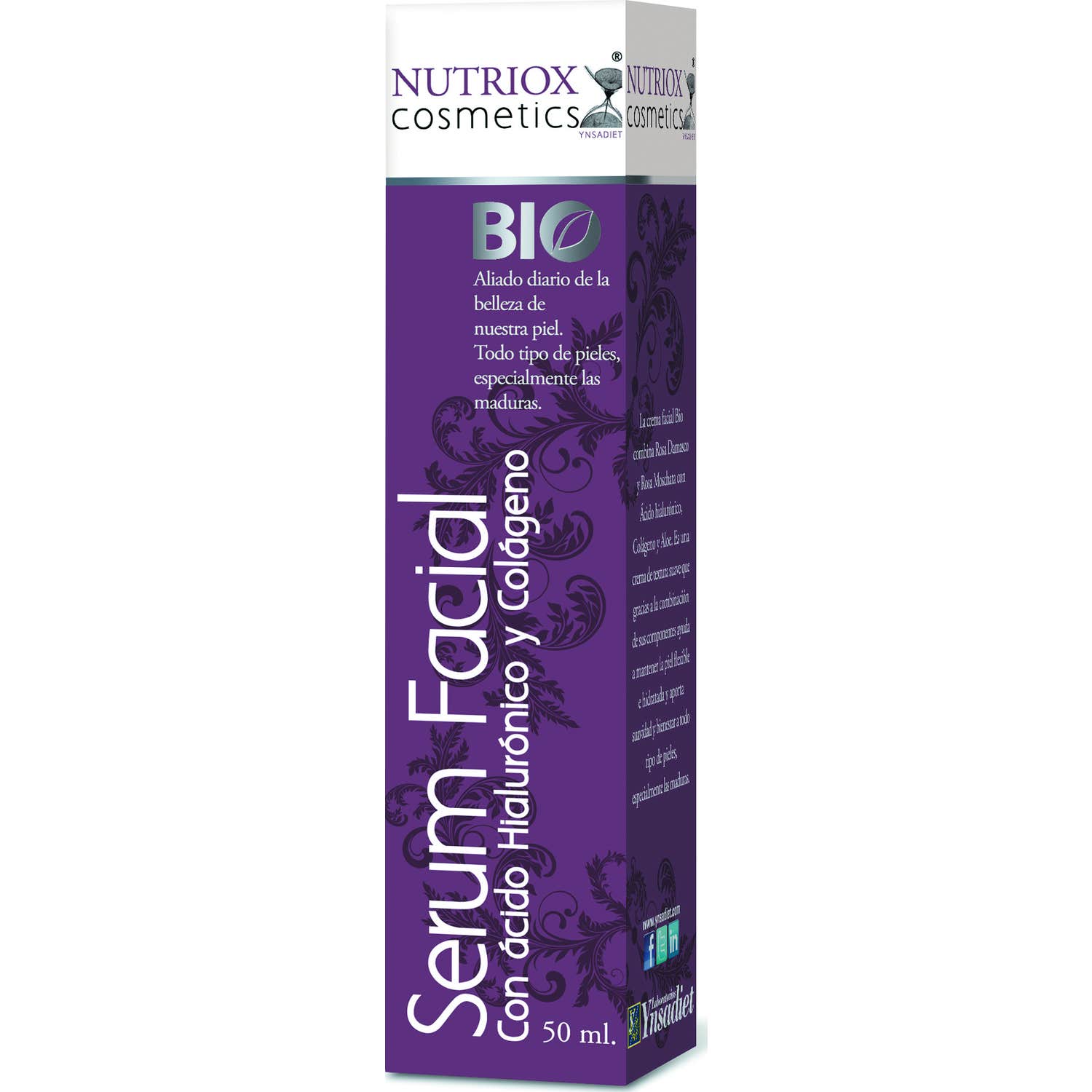 Nutriox Cosmetics Sérum Facial Ácido Hialurónico y Colágeno 50ml