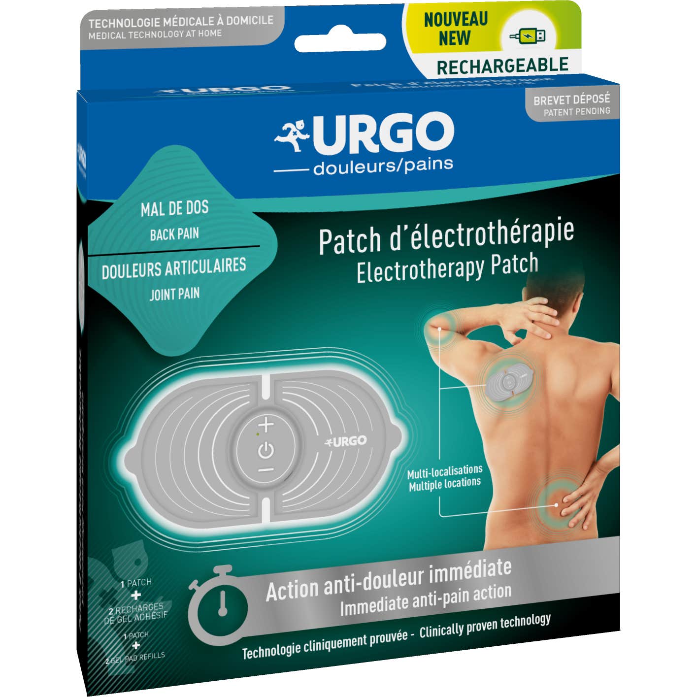 Urgo Parche Electroterapia Recargable Multi-localizaciones