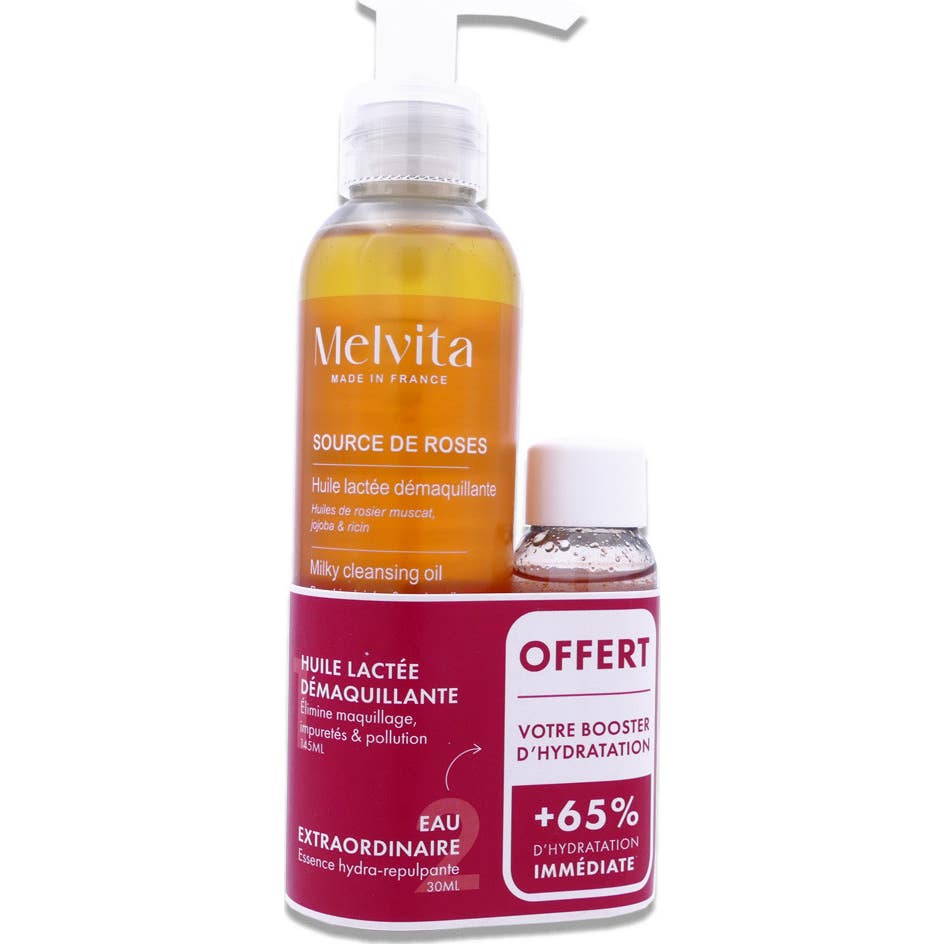Melvita Source de Roses Set Aceite Desmaquillante + Agua Extraordinaria