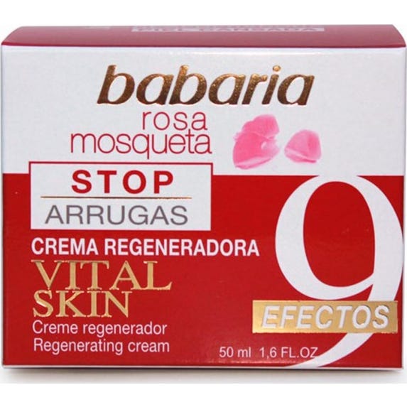 Babaria Crema 9 Efectos Vital Skin Stop Arrugas Rosa Mosqueta 50