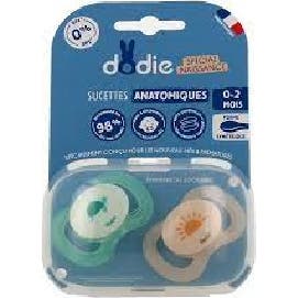 Dodie Chupete Anatómico Silicona 0-2 M Bebé Tortuga 2 uds