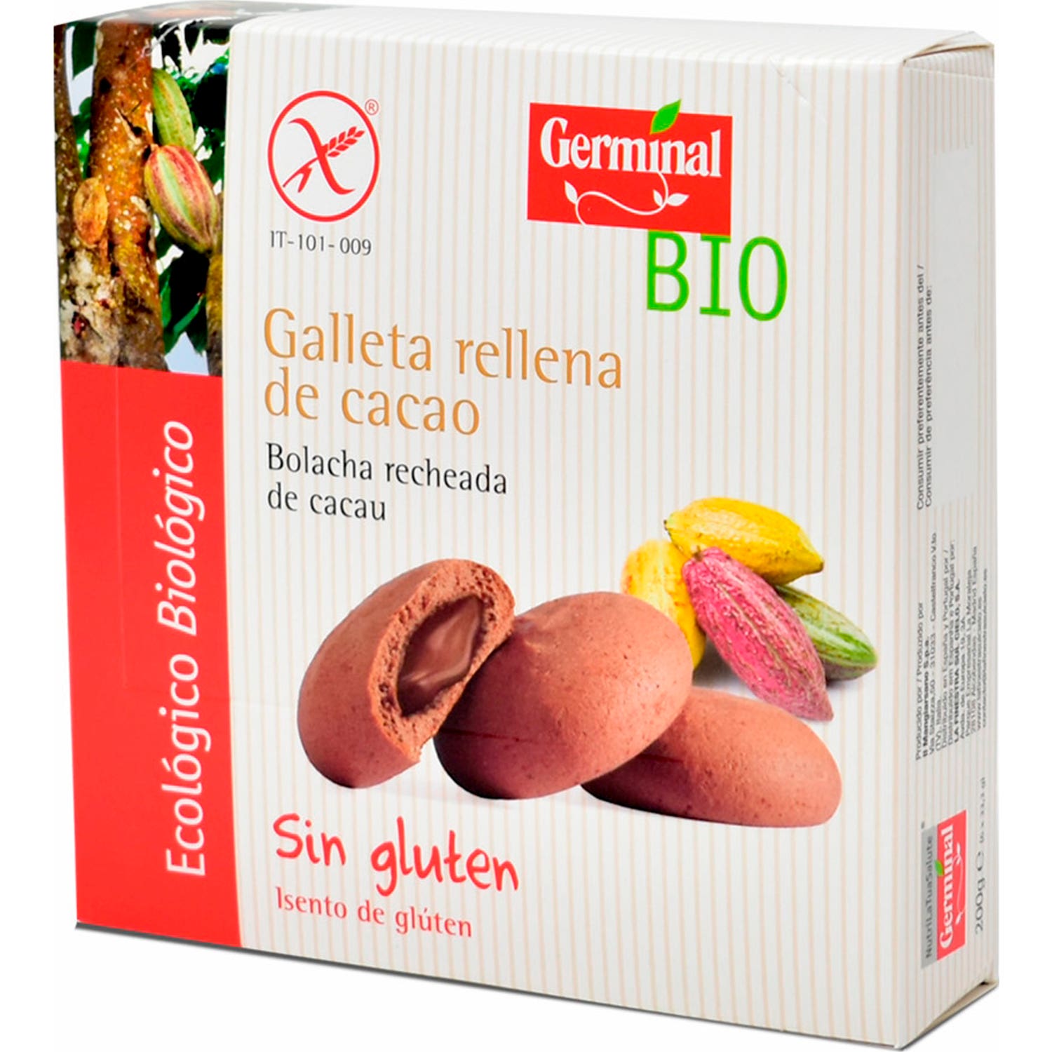 Germinal Bio Galleta Rellena de Cacao 250g