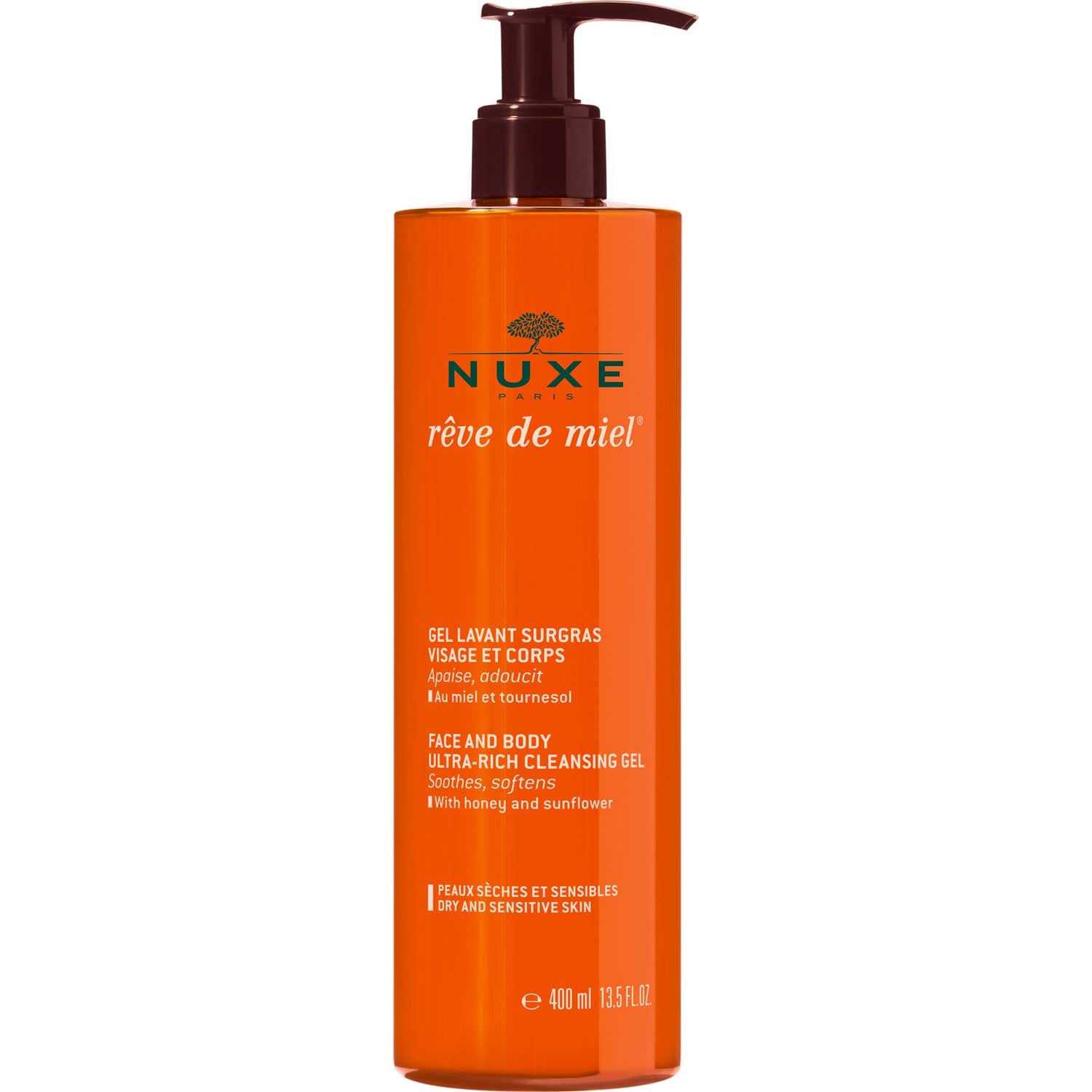 Nuxe Rêve de Miel Gel Limpiador Dermatológico Rostro y Cuerpo 400ml