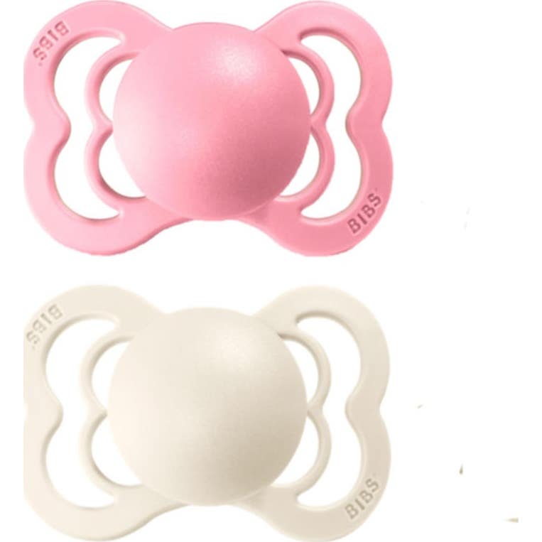 Bibs Chupete Supreme Latex 6-18m Ivory Baby Pink 2uds