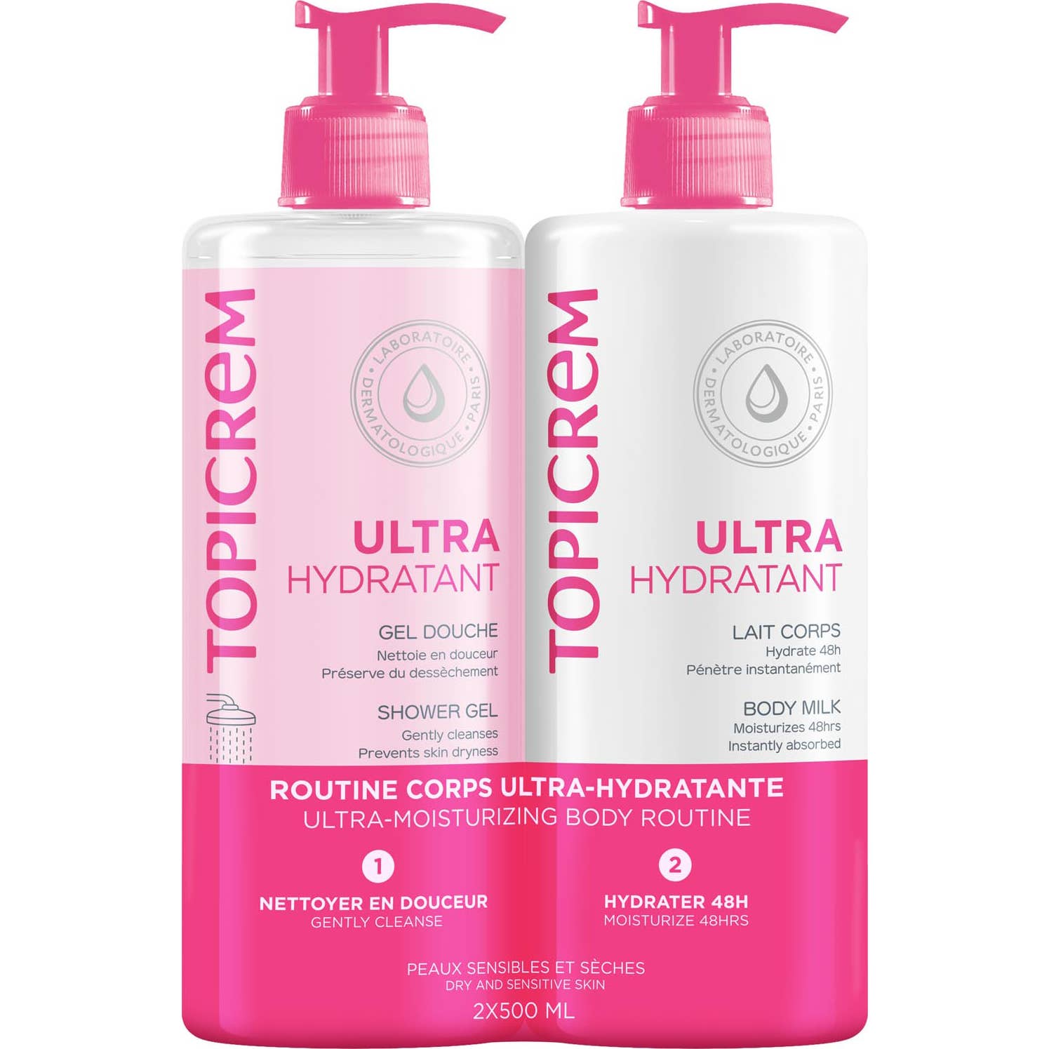 Topicrem Uh Leche Ultra Hidratante + Gel Ducha Set 2x500ml