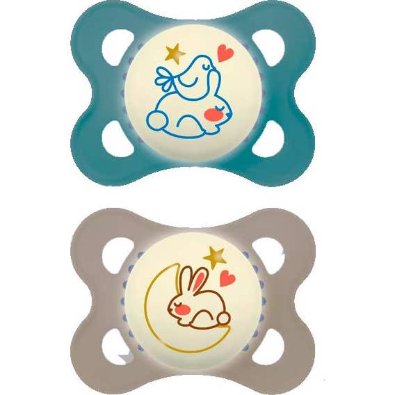 MAM Pack Original Night Chupete Silicona 2-6 m 2 uds