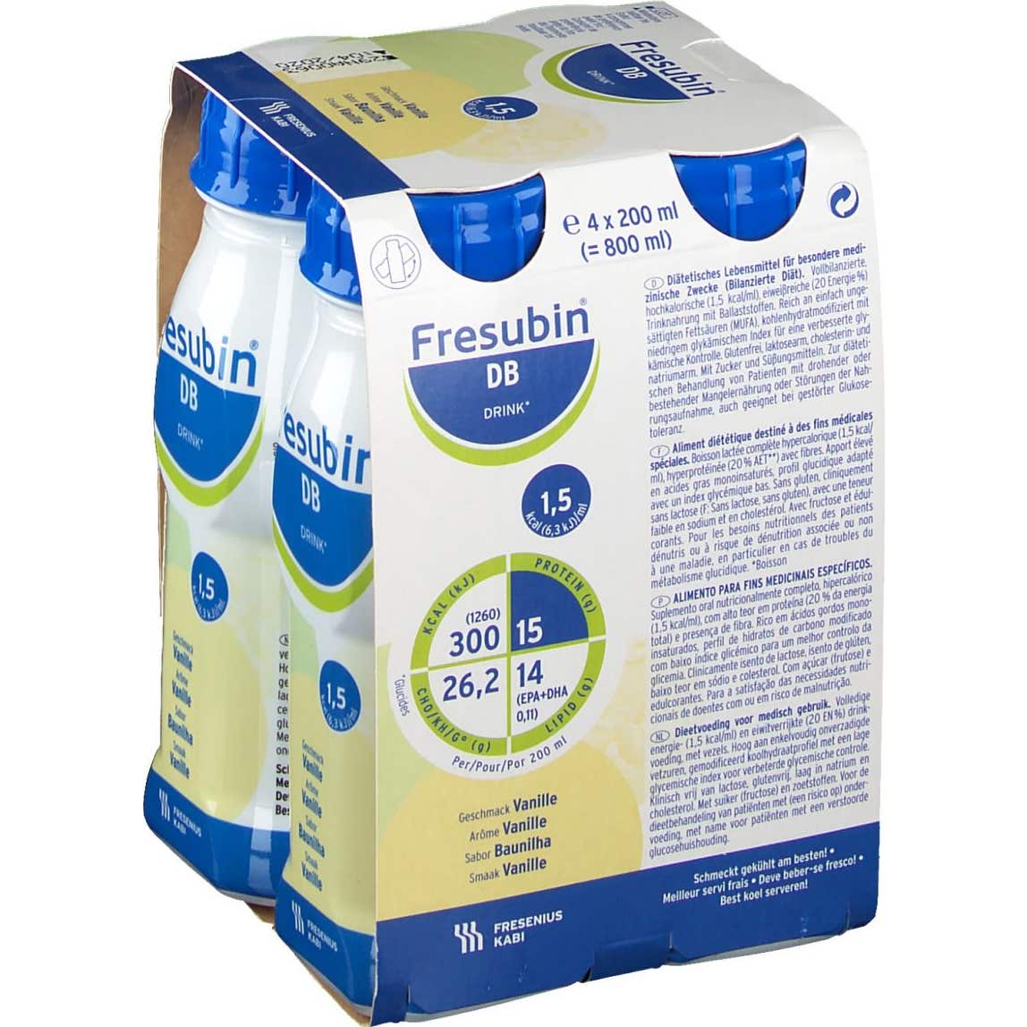 Fresubin Db Bebida Vainilla 4X200ml