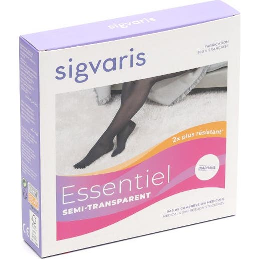 Sigvaris Essentiel 2 Media Semi Transp Autofix Brum L L- 1 Par