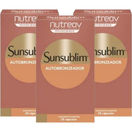 Nutreov Sunsublim Autobronceador Ultra 3 uds de28 caps