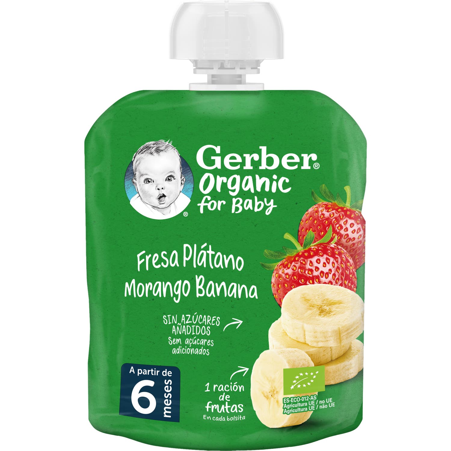 Gerber Organic Puré Fresa Plátano 90g | Natural Doctor