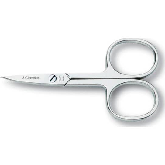 3 Claveles Tijera Uñas Curva Acero Carbono 9cm 1ud