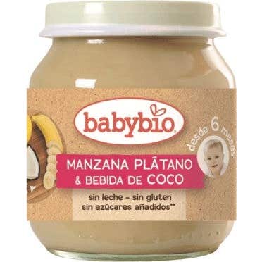 Babybio Tarrito Manzana Plátano Bebida Coco 130 g