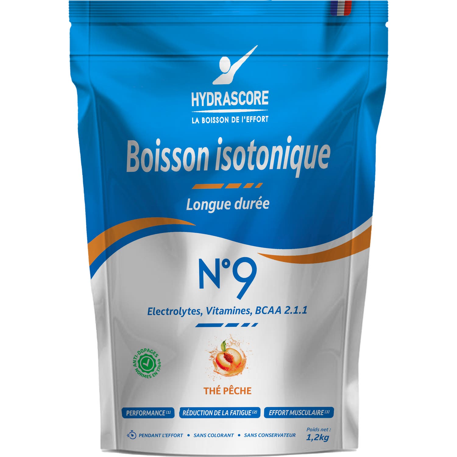 Hydrascore N°9 Té Durazno Bebida Energética Bcaa 1.200g