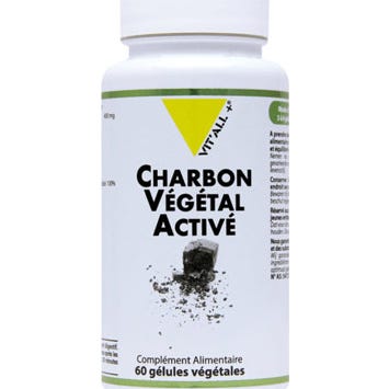 Vitall + Carbón Vegetal Activo 400 Mg 60 Cápsulas Vegetales - Imagen 2