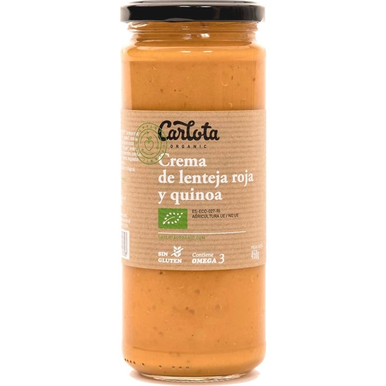 Carlota Organic Crema Lenteja Roja Quinoa Bio 450 g