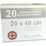 Gran Cruz Gasa Esteril Algodon Compresas 20 U