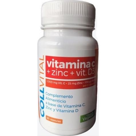 Collvital Vitaminas C D3 Y Zinc 60Caps