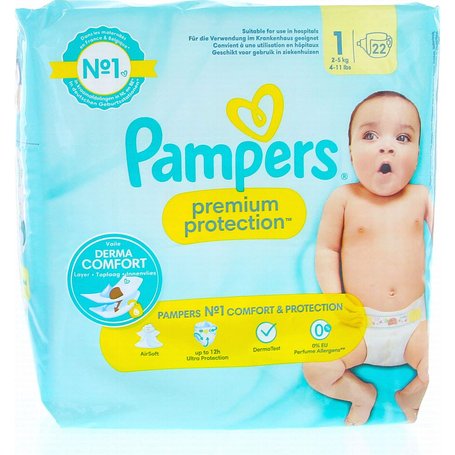 Pampers Premium Protection Pañales Talla 1 22uds