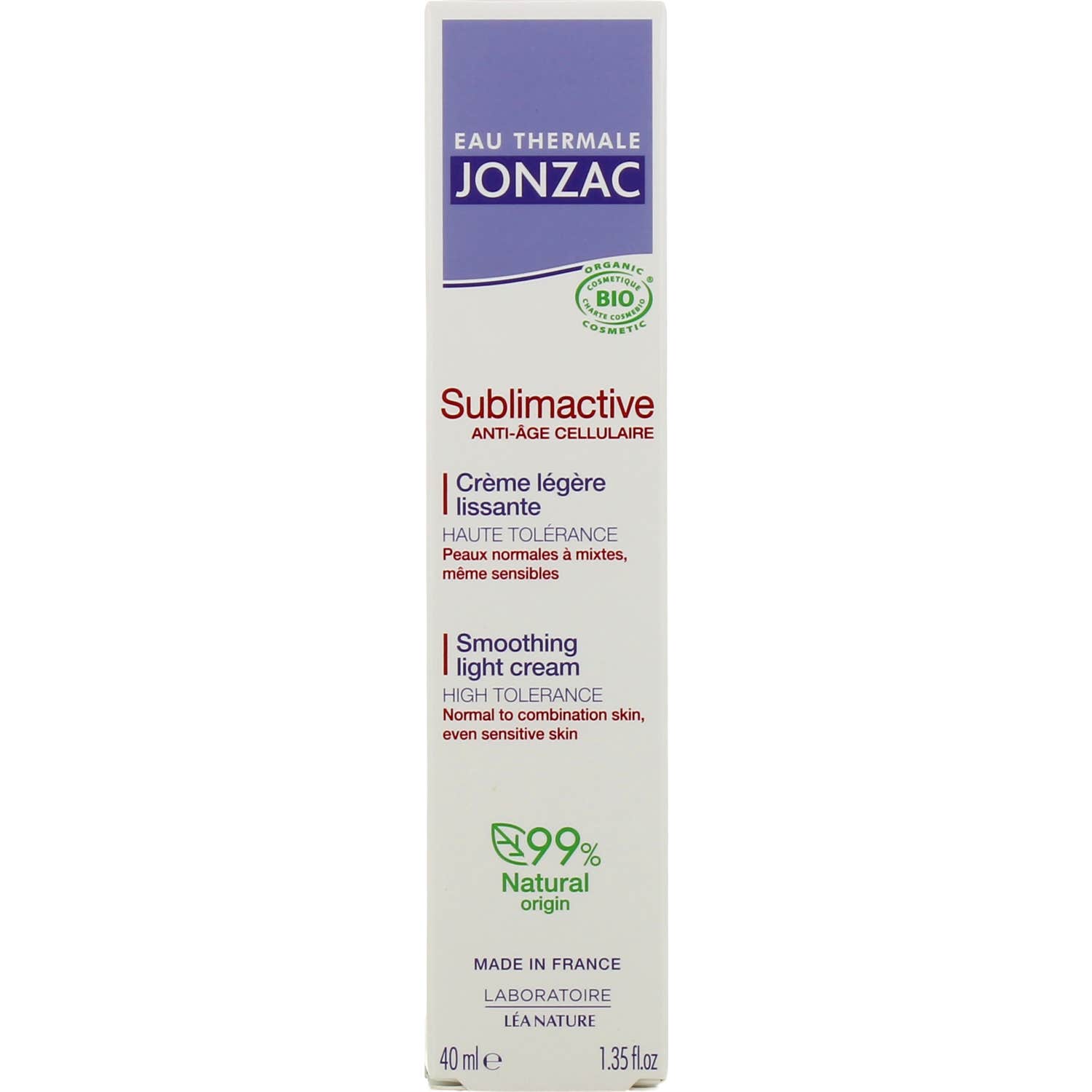 Jonzac Sublimactive Crema Ligera Alisadora 40ml