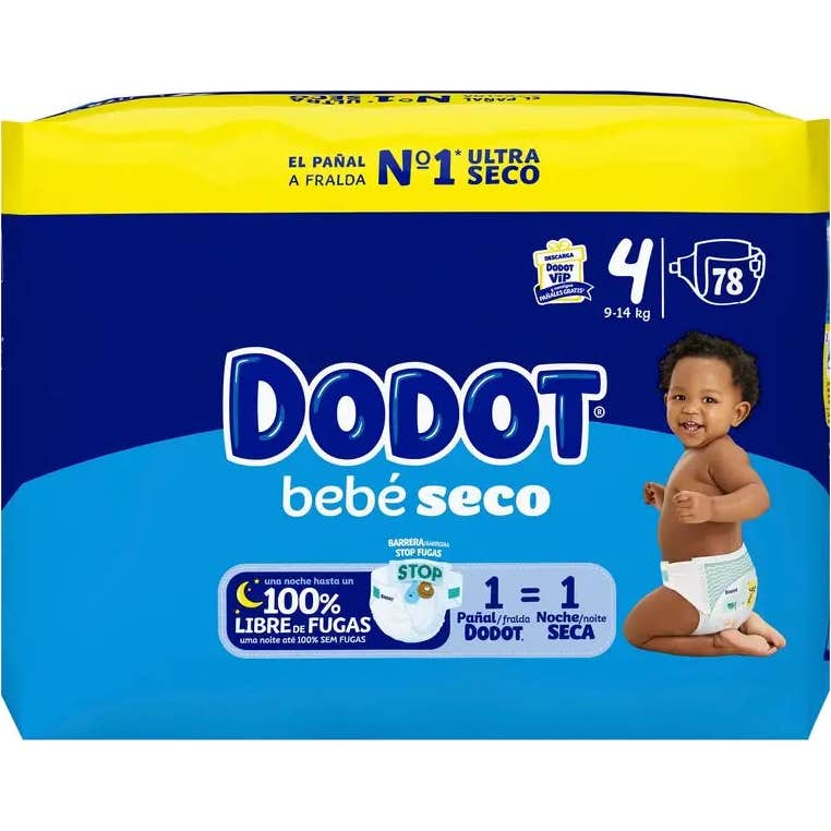 Dodot Etapas Pañales Talla 4 9-14 Kg 78 uds