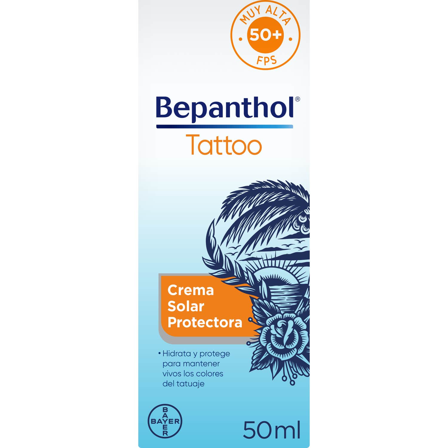 Bepanthol Tattoo Crema Solar Protectora SPF50+ 50ml