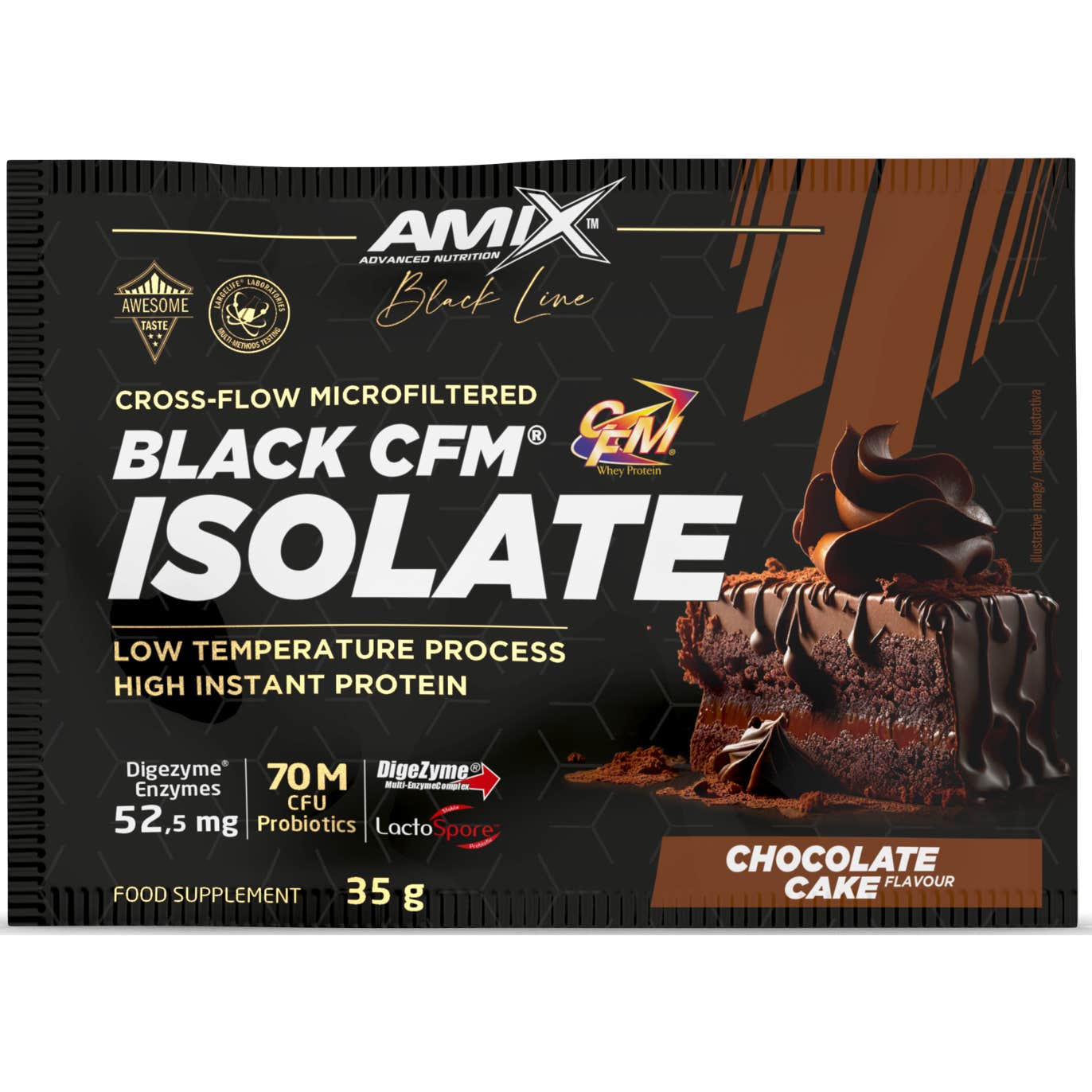 Amix Black CFM Isolate Tarta de Chocolate 35g