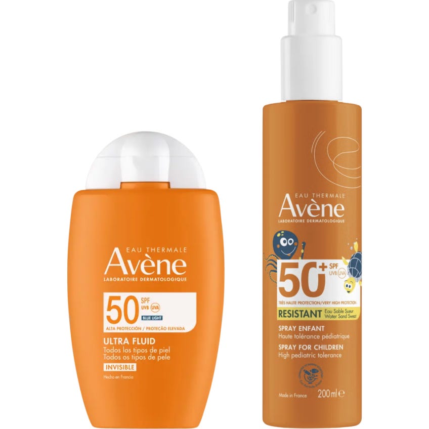 Avène Pack Ultra Fluido Invisible SPF50 50ml + Spray SPF50+ Pediátrico 200ml