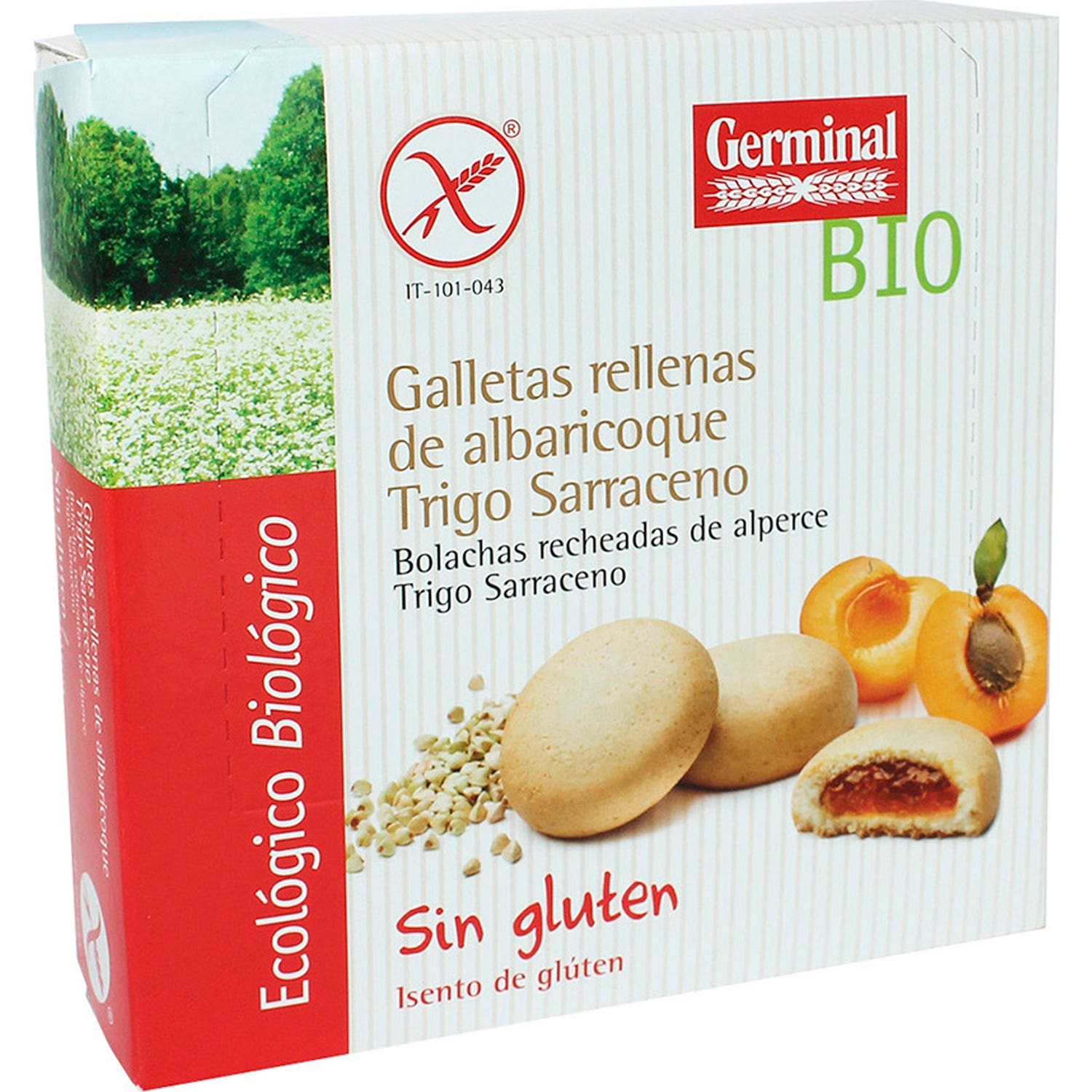 Germinal Bio Galletas Trigo Sarraceno Rellenas de Albaricoque 250g